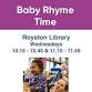 Baby Rhyme Time at Royston Library event in Royston