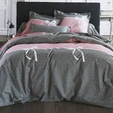 #profite_ spéciale_promotion chez #shopa.tn parure de lit 2 place 4 pièce polycotton à 37dt. Housse De Couette Coton Calista Rose Gris 3 Suisses