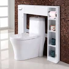 Giantex Wooden White Shelf Over The Toilet Storage Cabinet Drop Door Spacesaver Modern Bathroom Cabinets Home Furniture Hw56628 Aliexpress