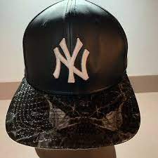 Sponsored Ebay New York Ny Yankees New Era 9fifty Black Strapback Hat Cap W Snake Skim Brim Hats For Men Ny Hats Fitted Hats