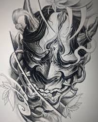 Black And White Japanese Demon Tattoo Designs Jason Lau Jasonlau Tattoo Instagram Fenykepek Es Videok Japanese Tattoo Samurai Tattoo Design Japanese Demon Tattoo