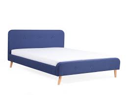 Give it a big of masculinity, with a touch of rustic power, as you lay on your bed, feeling the warmth of the wood with the cold intensity of the iron. Fabric Eu Super King Size Bed Blue Rennes Beliani Co Uk