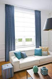 zwarte of bruine gordijnen hadden ook gekund om de statigheid van de kamer te benadrukken maar het blauw breek gordijn ideeen decoraties slaapkamer verbouwen