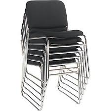 Staples Deluxe Chrome Stacking Chair Black Furniture Vinyl Stacking Chairs Stackable Chairs