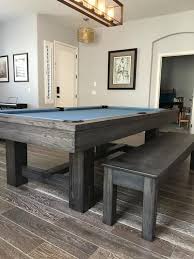 Custom Rustic Pool Table With Gauntlet Grey Finish Reclaimed Etsy Custom Pool Tables Pool Table Lighting Family Room Layout