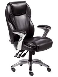 Serta Ergo Executive Bonded Leather Office Chair Black Office Depot