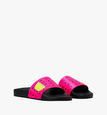 Maybe you would like to learn more about one of these? 38 Women S Flo Monogram Rubber Slides Neon Pink Mcm De