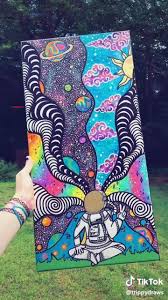 Psychedelic Rainbow Art Painting Psychedelic Drawings Rainbow Art Hippie Art