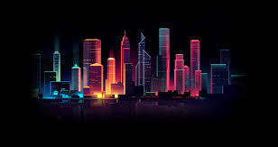 Black And White Architecture Wallpaper Hd Home Minimalism Night Vector The City Light Style Building Architecture Art Style Neon Lighting In 2020 Architecture Wallpaper Desktop Wallpaper Wallpaper