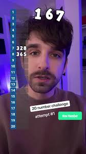 20 Number Challenge Attempt #1