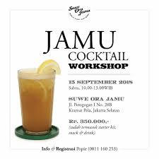 Minuman beralkohol yang sering dijadikan koktail adalah gin, wiski, rum, dan terutama vodka. Mbak Jamu Ø¹Ù„Ù‰ ØªÙˆÙŠØªØ± Bahan Bahan Jamu Seperti Kunyit Kencur Dll Juga Bisa Dipadukan Dengan Bahan Lain Seperti Buah Sayuran Air Soda Dan Bahan Lainnya Untuk Membuat Minuman Yang Tak Cuma Sehat Tapi
