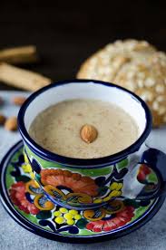 This Almond Atole Combines Almond Milk Ground Almonds Cinnamon Piloncillo And Masa Harina To Make A Vegan Mexican Recipes Atole Recipe Mexican Food Recipes