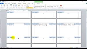 Cara Membuat Nomor Halaman Di Word 2010 Youtube