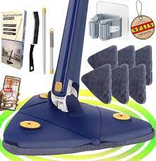 HICAREL® Mopa Triangular Giratoria 360 Autoescurrible de Microfibra, Mopas  de Limpieza Suelos, Azulejos y Paredes, Cepillo de Juntas, Colgador, 6  Recambios, Manual y Trucos. Fregona Autoescurrible : Amazon.es: Hogar y  cocina
