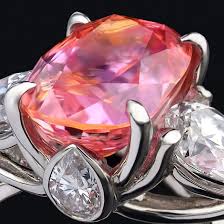 Princess eugenie sported a unique engagement ring featuring a padparadscha sapphire to announce her engagement. Princess Eugenie Engagement Ring Blog Luis Miguel Howard Jewellery