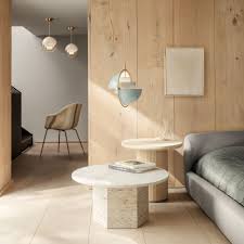 Light grey oak / gold. Coffee Lounge Side Tables Gubi
