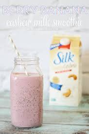 Berry Banana Cashew Milk Smoothie Olive Ivy Cashew Milk Smoothie Milk Smoothie Heathy Smoothies