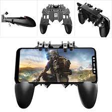 Pubg Mobile Gaming Controller Gamepad Handle Trigger Fire Button 4 Triggers Shooter Game Accessories For Iphone Android Phone Runolf Game Controller Android Phone Games