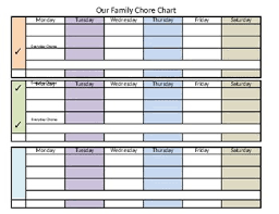Family Daily Chore Chart By The Creative Approach Tpt