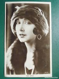 foto postal mae bush, actriz cine mudo, 1920´s