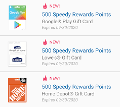 Check spelling or type a new query. Expired Speedway App Free Drinks Earn Bonus Speedy Rewards Points On Select Gift Cards Home Depot Lowe S Google Play More Gc Galore