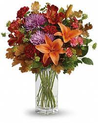 Teleflora S Fall Brights Bouquet Get Well Flowers Fresh Flowers Arrangements Fall Flowers