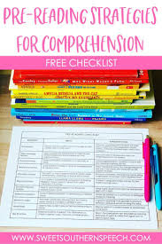 Pre Reading Strategies For Comprehension Sweet Southern Speech Improve Reading Comprehension Pre Reading Strategies Reading Strategies