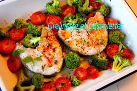 ► ingrédients pour 4 personnes : Darnes De Lieu Jaune Roties Au Four Grelinette Et Cassolettes