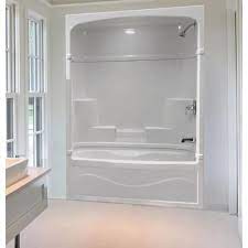 Mirolin Victoria 60 Inch 3 Piece Acrylic Tub And Shower Combination Whirlpool Jet Air Jvic53rw Home Depo Shower Tub Tub Shower Combo Jet Tub Shower Combo
