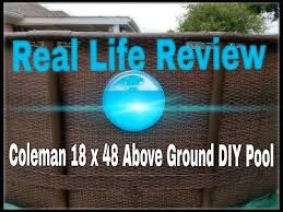 Real Review Coleman 18 X 48 Above Ground Pool Bestway Summer Waves And Intex Youtube In 2020 Above Ground Pool Coleman Pool Diy Pool