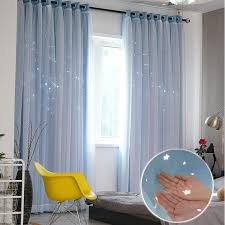 Our curtain designs come in muted, neutral shades that will go well with your living room furniture and can be hung in different ways. Modern Stars Window Curtains For Living Room Bedroom Kids Room Pink Blue Grey Voile Tulle Curtain Double Layer Door Curtains Curtains Aliexpress