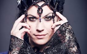 Cristina Scabbia, Italian singer, Lacuna Coil, portrait, hoot, black dress,  Cristina Adriana Chiara Scabbia, HD wallpaper