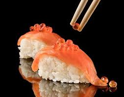 Japanese Sushi Whith Salmon On Black Background And Whith Reflection Great Shot For Sushi Restaurant Menu Organic Food Sush Food Food Photography Sushi Diet