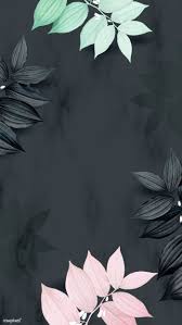 Download Premium Vector Of Tropical Botanical Leaves Mobile Phone Phone Wallpapers Vintage Black Flowers Wallpaper Leaves Wallpaper Iphone