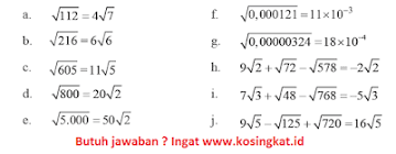 = ½ × 46 × 12. Jawaban Latihan 1 4 Halaman 46 Matematika Kelas 9 Bab 1 Perpangkatan Dan Bentuk Akar Bastechinfo
