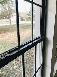 Chapel window style metal framed garden mirror ~ shabby chic ( pick up only ). How To Paint Black Window Frames And Panes Within The Grove
