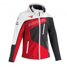Protection contre le froid pour s'entraîner. Bering Veste Softshell Froid Moto Scooter Textile Racing Sportswear Homme Blanc Rouge Btb809