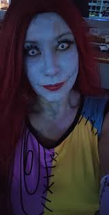 Halloween decorations in the snow