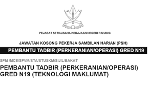 Apr 25, 2017 · jawatan kosong terkini tourism pahang. Portal Rasmi Kerajaan Negeri Pahang