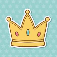 crown icon cartoon vector premium download