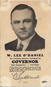 Vintage 1938 Wilbert Lee "Pappy" O'Daniel Political Advertising Card