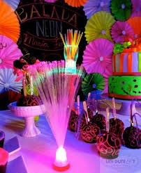 Parker turned the big 7 this weekend. Kara S Party Ideas Neon Themed Birthday Party