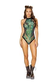 Roma Costume 1pc Sheer Sequin Romper With Velvet Back