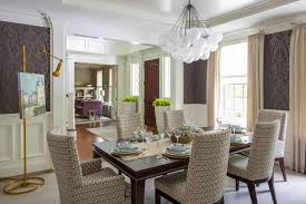 Fits most dining room chars with front seat width 18 to 19 wide, and 42 tall; Brown Transitional Dining Room With Damask Wallpaper Hgtv