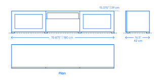 It's also worth measuring the full width of your tv. Tv Stands Media Consoles Dimensions Drawings Dimensions Com