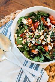 The Best Spinach Salad For Summer M Loves M Recipe Spinach Salad Homemade Salads Spinach Salad Recipes