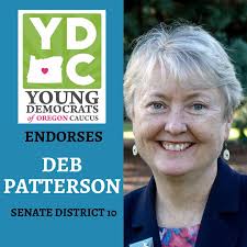 We are proud to endorse Deb Patterson for Senate District 10! Deb  understands that Oregon must take action to curb our climate crisis. We  can't wait for her leadership in Salem!