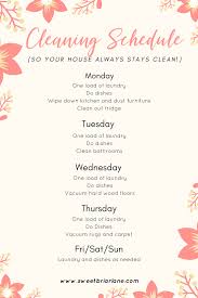 Simple Cleaning Schedule Whether You Have A Full Time Job Work From Home Or Are A Stay Easy Cleaning Schedule Cleaning Schedule Cleaning Schedule Printable