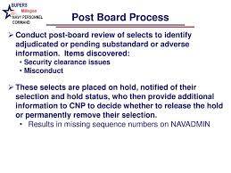 Each branch of the military has different criteria for determining the promotion of personnel. Navy Personnel Command Enlisted Selection Boards Pers 803 Ppt Download