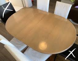 This style of table expands by pulling out the leaves from the sides, giving you more table space. Wooden Extendable Dining Table With 4 Fabric Chairs Furniture Home Living Furniture Tables Sets On Carousell